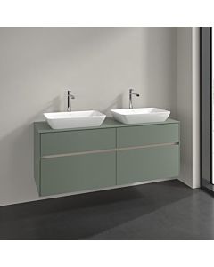 Villeroy und Boch Collaro vanity unit C11900AF 140x54.8x50cm, for 2 Waschtische , soft green