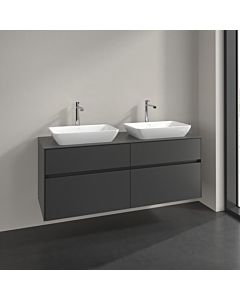 Villeroy und Boch Collaro vanity unit C11900VR 140x54.8x50cm, for 2 Waschtische , graphite