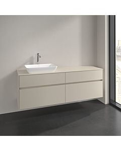 Villeroy und Boch Collaro Waschtischunterschrank C12100VN 160x54,8x50cm, Waschtisch links, cashmere grey