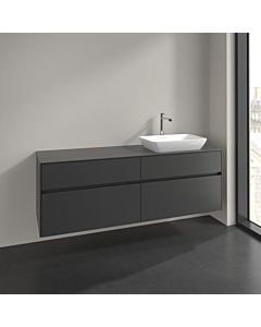Villeroy und Boch Collaro vanity unit C122B0VR 160x54.8x50cm, washbasin right, LED lighting 12W, graphite