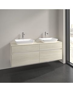 Villeroy und Boch Collaro vanity unit C12300AA 160x54.8x50cm, for 2 Waschtische , white oak