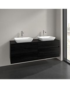 Villeroy und Boch Collaro vanity unit C12300AB 160x54.8x50cm, for 2 Waschtische , black oak