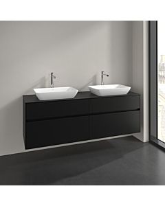 Villeroy und Boch Collaro vanity unit C12300VL 160x54.8x50cm, for 2 Waschtische , volcano black