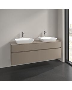 Meuble sous vasque Villeroy und Boch Collaro C12300VM 160x54,8x50cm, pour 2 Waschtische , taupe