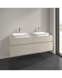 Villeroy und Boch Collaro vanity unit C12300VN 160x54.8x50cm, for 2 Waschtische , cashmere grey