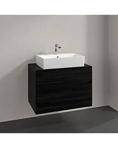 Villeroy und Boch Collaro vanity unit C12400AB 80x54.8x50cm, centered vanity unit, black oak