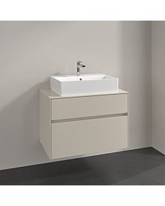 Villeroy und Boch Collaro Waschtischunterschrank C12400VN 80x54,8x50cm, Waschtisch mittig, cashmere grey