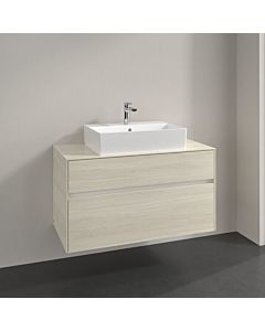 Villeroy und Boch Collaro vanity unit C12500AA 100x54.8x50cm, centered vanity unit, white oak