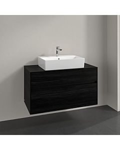 Villeroy und Boch Collaro vanity unit C12500AB 100x54.8x50cm, centered vanity unit, black oak