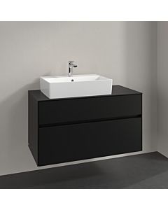 Villeroy und Boch Collaro vanity unit C12600VL 100x54.8x50cm, washbasin on the left, volcano black