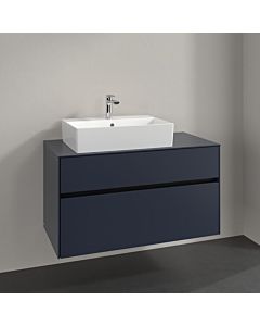 Villeroy und Boch Collaro Waschtischunterschrank C12600VQ 100x54,8x50cm, Waschtisch links, marine blue