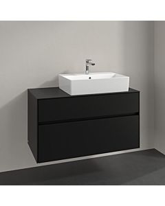 Villeroy und Boch Collaro vanity unit C12700VL 100x54.8x50cm, washbasin right, volcano black