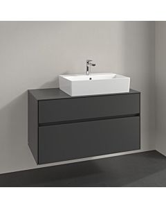 Villeroy und Boch Collaro Waschtischunterschrank C12700VR 100x54,8x50cm, Waschtisch rechts, graphite