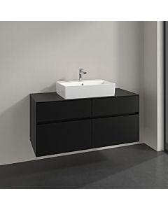 Villeroy und Boch Collaro vanity unit C12800VL 120x54.8x50cm, centered vanity unit, volcano black