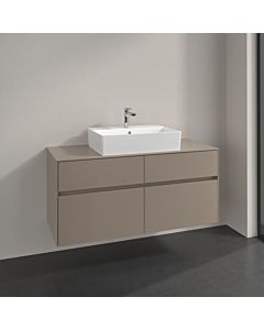 Villeroy und Boch Collaro Waschtischunterschrank C12800VM 120x54,8x50cm, Waschtisch mittig, taupe