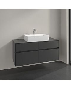 Villeroy und Boch Collaro meuble sous-vasque C12800VR 120x54,8x50cm, meuble sous-vasque centré, graphite