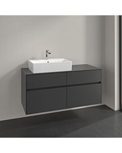 Meuble sous-vasque Villeroy und Boch Collaro C12900VR 120x54,8x50cm, vasque à gauche, graphite