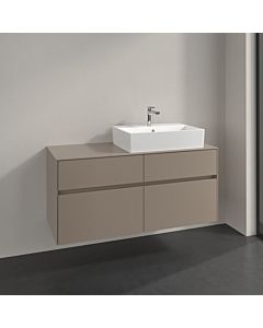 Villeroy und Boch Collaro Waschtischunterschrank C13000VM 120x54,8x50cm, Waschtisch rechts, taupe
