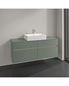 Meuble sous-vasque Villeroy und Boch Collaro C13100AF 140x54,8x50cm, pour vasque centrale, vert tendre