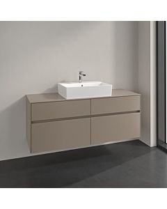 Meuble sous vasque Villeroy und Boch Collaro C13100VM 140x54,8x50cm, pour vasque centrale, taupe