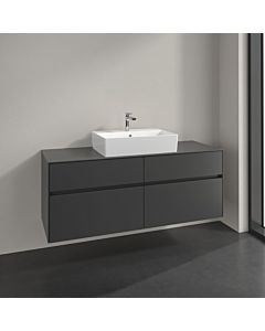 Meuble sous-vasque Villeroy und Boch Collaro C13100VR 140x54,8x50cm, pour vasque centrale, graphite
