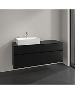 Villeroy und Boch Collaro Waschtischunterschrank C13200VL 140x54,8x50cm, Waschtisch links, volcano black