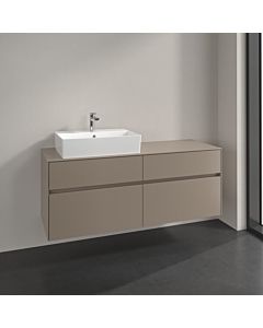 Villeroy und Boch Collaro Meuble sous-vasque C13200VM 140x54,8x50cm, vasque à gauche, taupe