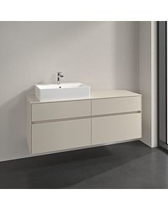 Villeroy und Boch Collaro vanity unit C13200VN 140x54.8x50cm, washbasin left, cashmere grey