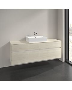 Villeroy und Boch Collaro meuble sous vasque C13400AA 160x54,8x50cm, meuble sous vasque centré, chêne blanc