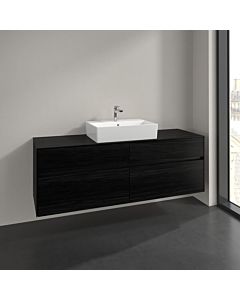 Villeroy und Boch Collaro vanity unit C13400AB 160x54.8x50cm, centered vanity unit, black oak