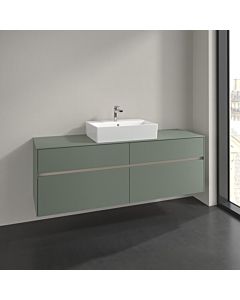 Meuble sous-vasque Villeroy und Boch Collaro C13400AF 160x54,8x50cm, vasque centrée, vert tendre