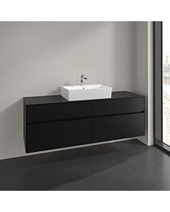 Villeroy und Boch Collaro vanity unit C13400VL 160x54.8x50cm, centered vanity unit, volcano black
