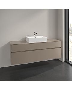 Villeroy und Boch Collaro Waschtischunterschrank C13400VM 160x54,8x50cm, Waschtisch mittig, taupe