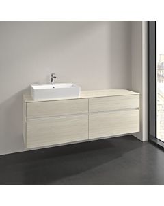 Meuble sous-vasque Villeroy und Boch Collaro C13500AA 160x54,8x50cm, vasque à gauche, chêne blanc