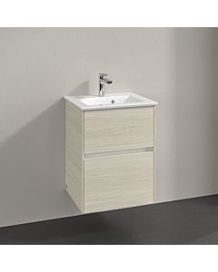 Villeroy und Boch Collaro vanity unit C141B0AA 47.2x61x40.4cm, centered washbasin, LED lighting 3.1W, white oak