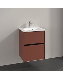 Villeroy und Boch Collaro Waschtischunterschrank C14100AH 47,2x61x40,4cm, Waschbecken mittig, wine red