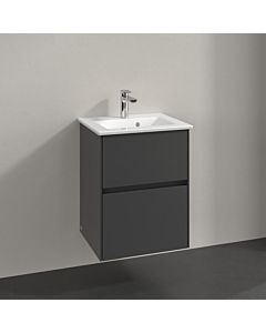 Meuble sous-vasque Villeroy und Boch Collaro C14100VR 47,2x61x40,4cm, vasque centrée, graphite