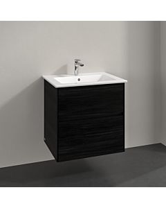 Meuble sous-vasque Villeroy und Boch Collaro C14300AB 61,1x61x48cm, vasque centrale, chêne noir