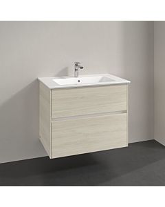 Meuble sous-vasque Villeroy und Boch Collaro C14400AA 76,1x61x48cm, vasque centrale, chêne blanc