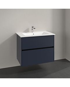 Villeroy und Boch Collaro Waschtischunterschrank C14400VQ 76,1x61x48cm, Waschbecken mittig, marine blue