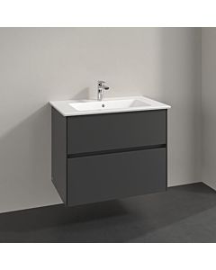Villeroy und Boch Collaro vanity unit C14400VR 76.1x61x48cm, center washbasin, graphite
