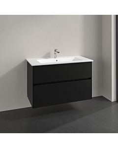Villeroy und Boch Collaro vanity unit C14500VL 96.1x61x48cm, center basin, volcano black