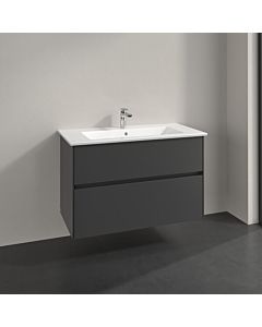 Meuble sous-vasque Villeroy und Boch Collaro C14500VR 96,1x61x48cm, vasque centrale, graphite