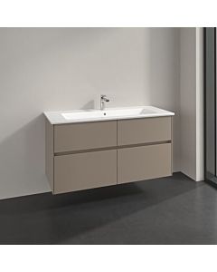 Meuble sous vasque Villeroy und Boch Collaro C146B0VM 116,1x61x48cm, vasque centrée, éclairage LED 8,6W, taupe