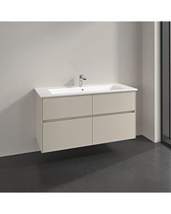 Villeroy und Boch Collaro Waschtischunterschrank C14600VN 116,1x61x48cm, Waschbecken mittig, cashmere grey