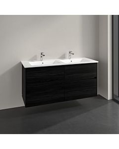 Villeroy und Boch Collaro vanity unit C14700AB 126.1x61x48cm, center washbasin, black oak