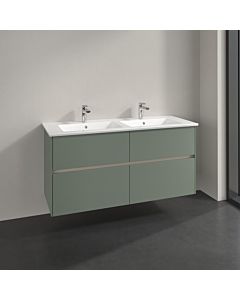 Meuble sous-vasque Villeroy und Boch Collaro C14700AF 126,1x61x48cm, vasque centrée, vert tendre