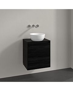 Villeroy und Boch Collaro vanity unit C148B0AB 50x54.8x38cm, centered vanity unit, 3.4W LED lighting, black oak