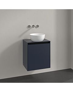 Villeroy und Boch Collaro Waschtischunterschrank C148B0VQ 50x54,8x38cm, Waschtisch mittig, LED-Beleuchtung 3,4 W, marine blue