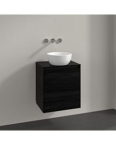 Meuble sous vasque Villeroy und Boch Collaro C149B0AB 50x54,8x38cm, meuble sous vasque centré, éclairage LED 3,4W, chêne noir